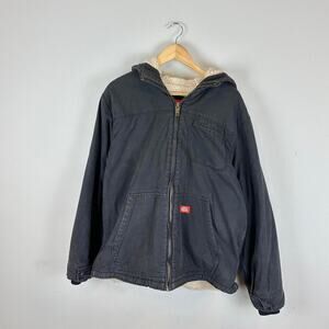 Vintage Dickies sherpa lined hooded work jacket